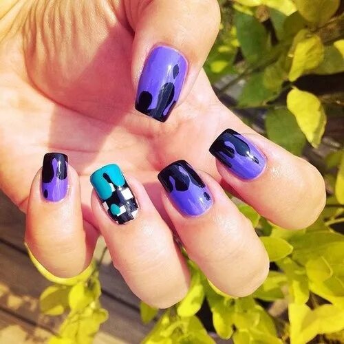 Покраска ногтей фото purple goo nail art, fingernails, funky manicures. sorry, i have no idea where i