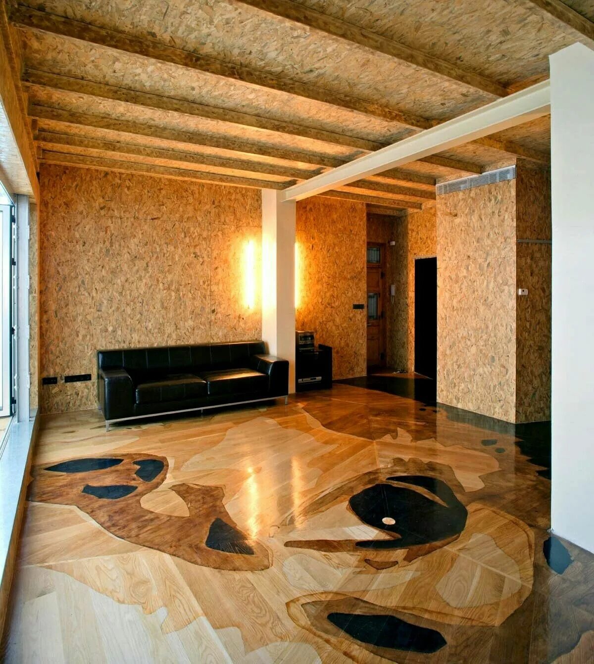 Покраска осп панелей внутри дома дизайн фото Pin on Creativity starter! Oriented strand board, Osb, House flooring