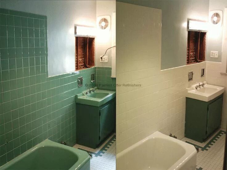 Покраска плитки в ванной фото The benefit of Homax tub and tile refinishing kit Cheap bathroom remodel, Inexpe