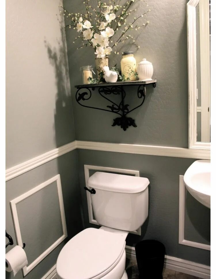 Покраска туалета в квартире фото Pin by Jessica Morris on Half Bath Ideas Half bathroom decor, Small half bathroo