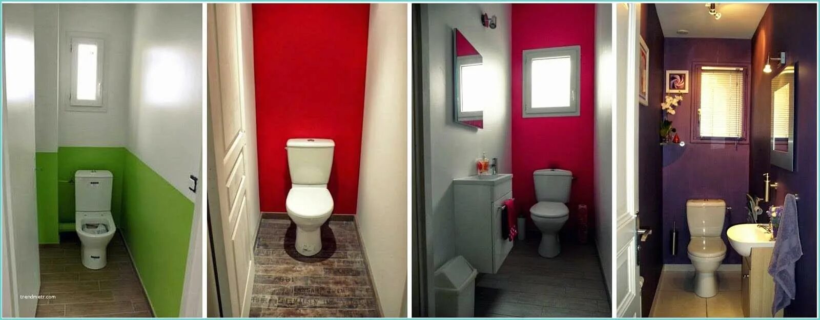 Покраска туалета в квартире фото Dcoration toilettes Moderne Couleur Mur toilette Interesting Amnagement De Petit