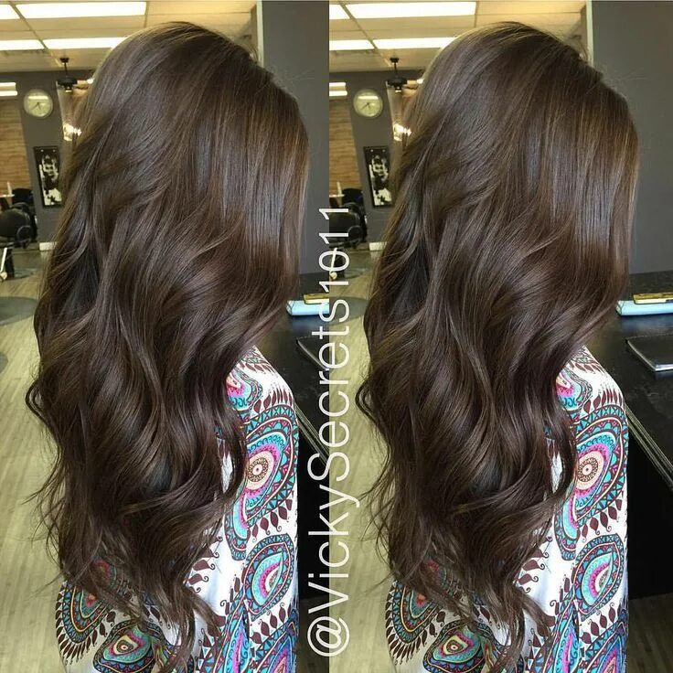 Покраска в коричневый цвет фото Caramel brown balayage to dark brown balayage Hair color chocolate, Brown hair c