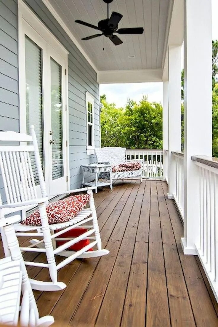 Покраска веранды деревянного дома фото 65 Best Farmhouse Front Porch Decorating Ideas for 2019 (с изображениями) Украше