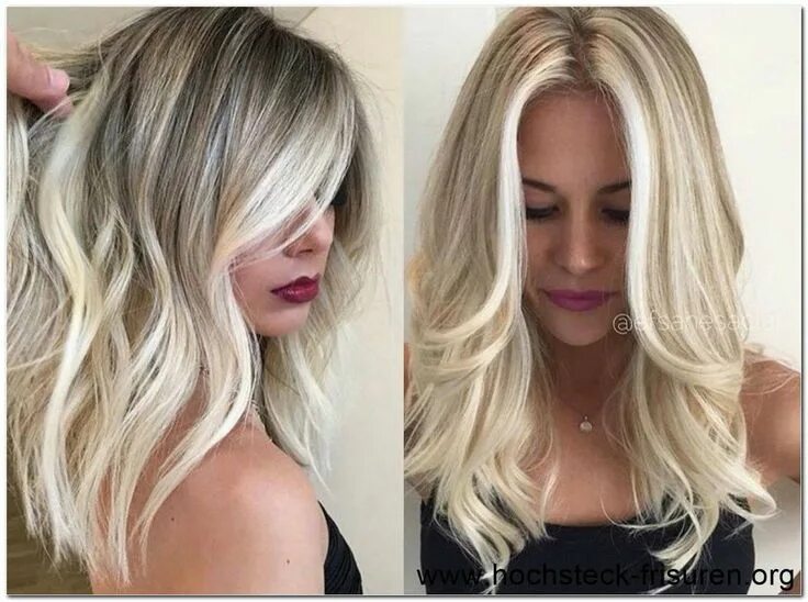 Покраска волос блонд с темными корнями фото Blonde Frisuren 2017 Medium blonde hair, Medium hair styles, Short blonde hair