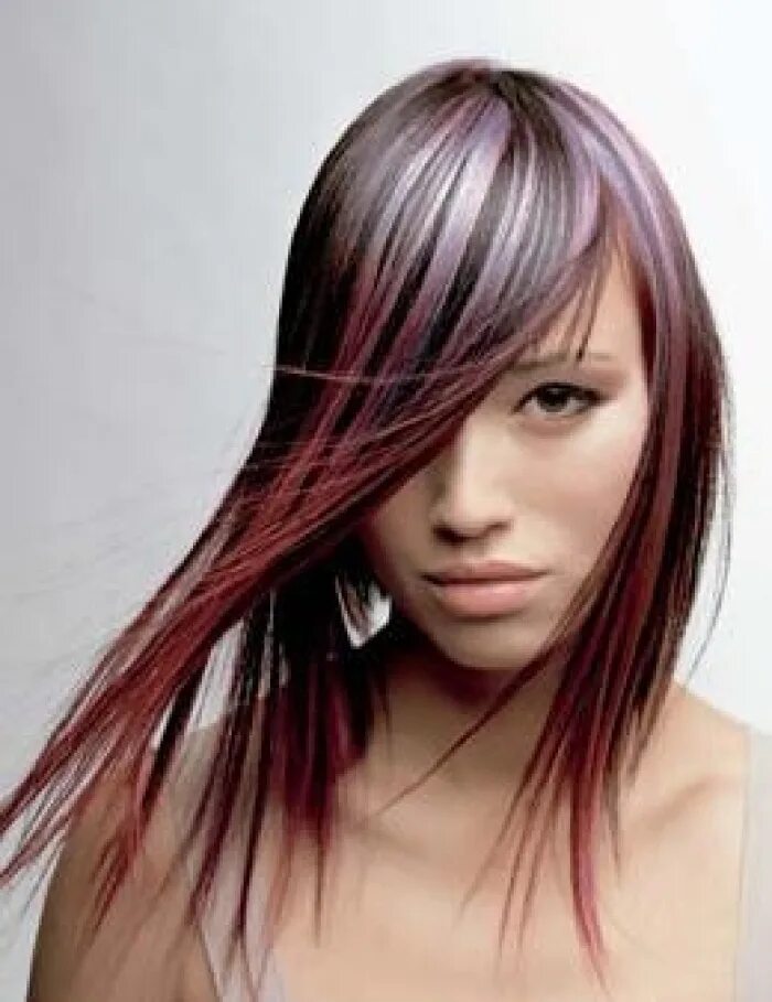 Покраска волос двух цветов фото Emo hair color, Punk hair color, Punk hair