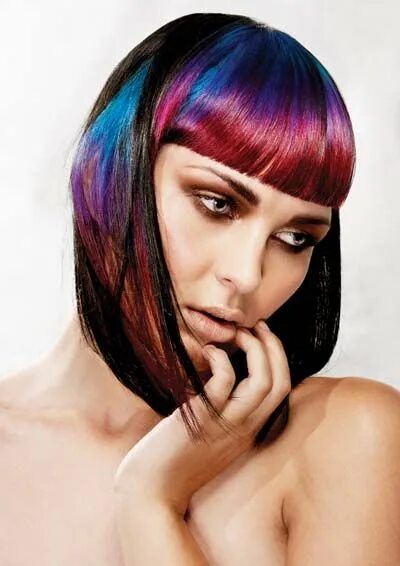 Покраска волос двух цветов фото Pelo de Colores con tintes Fantasia en Cordoba Esclusive Hair Professional Hair 