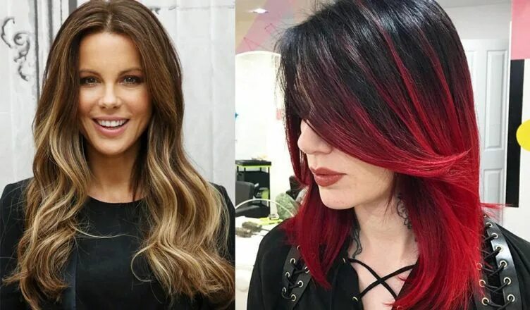 Покраска волос двух цветов фото Trendy Two-Color Hair Styles