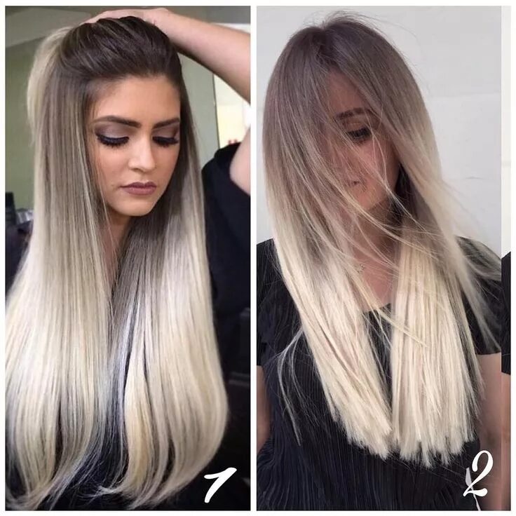 Покраска волос корни темные фото Pin su Haare Capelli con frangia biondi, Stile di capelli, Idee per capelli