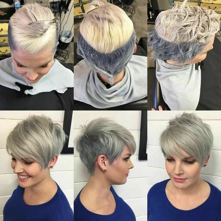 Покраска волос на короткие волосы фото Pin von Kathy Pezak auf hair Kurzhaarfrisuren, Frisuren, Schöne frisuren kurze h