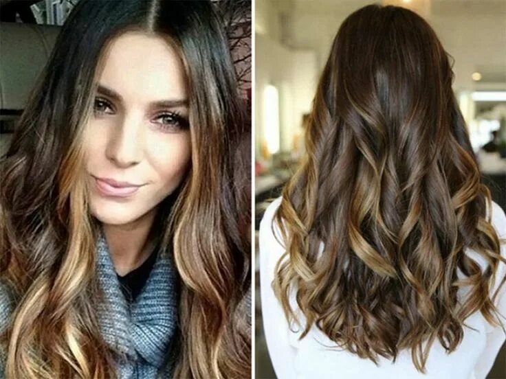 Покраска волос шатуш на темные волосы фото Shatush-hair-hair-color-trends-2017-2017-hair-trends-hair-color-ideas Long hair 