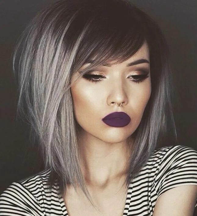 Покраска волос стрижка средние с челкой 30 Creative Emo Hairstyles and Haircuts for Girls in 2024 Bob hair color, Hair l