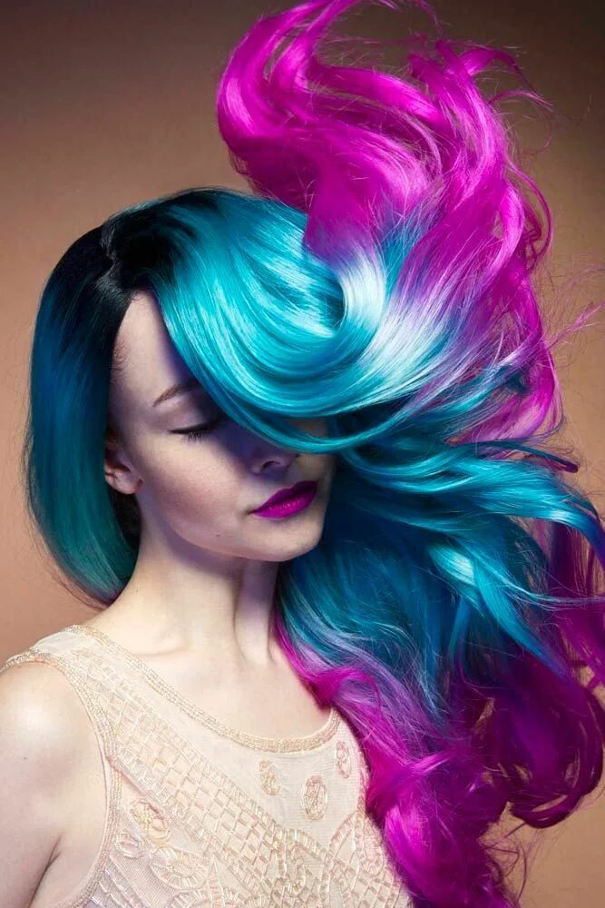 Покраска волос цвета фото Best Purple And Blue Hair Looks Hair styles, Bright hair, Cool hair color