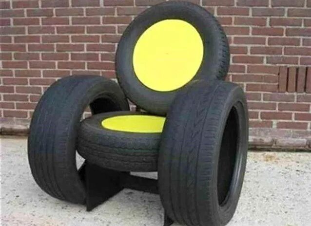 Покрышек своими руками фото Садовая мебель из шин Recycled furniture, Old tires, Tire art