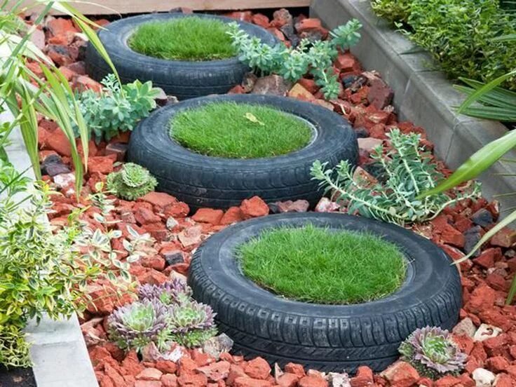 Покрышки на даче фото How to Reuse Old Tires : 30 Different Ways To Repurpose Old Tires Tire garden, G