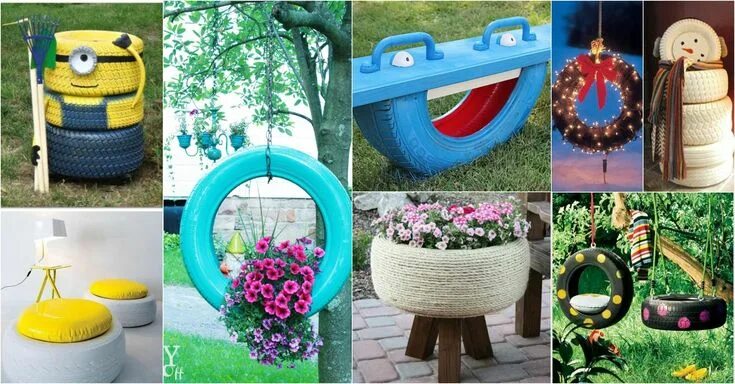 Покрышки поделки фото DIY Amazing Old Tire Reuse Ideas That You Will Definitely Love Diy garden decor,