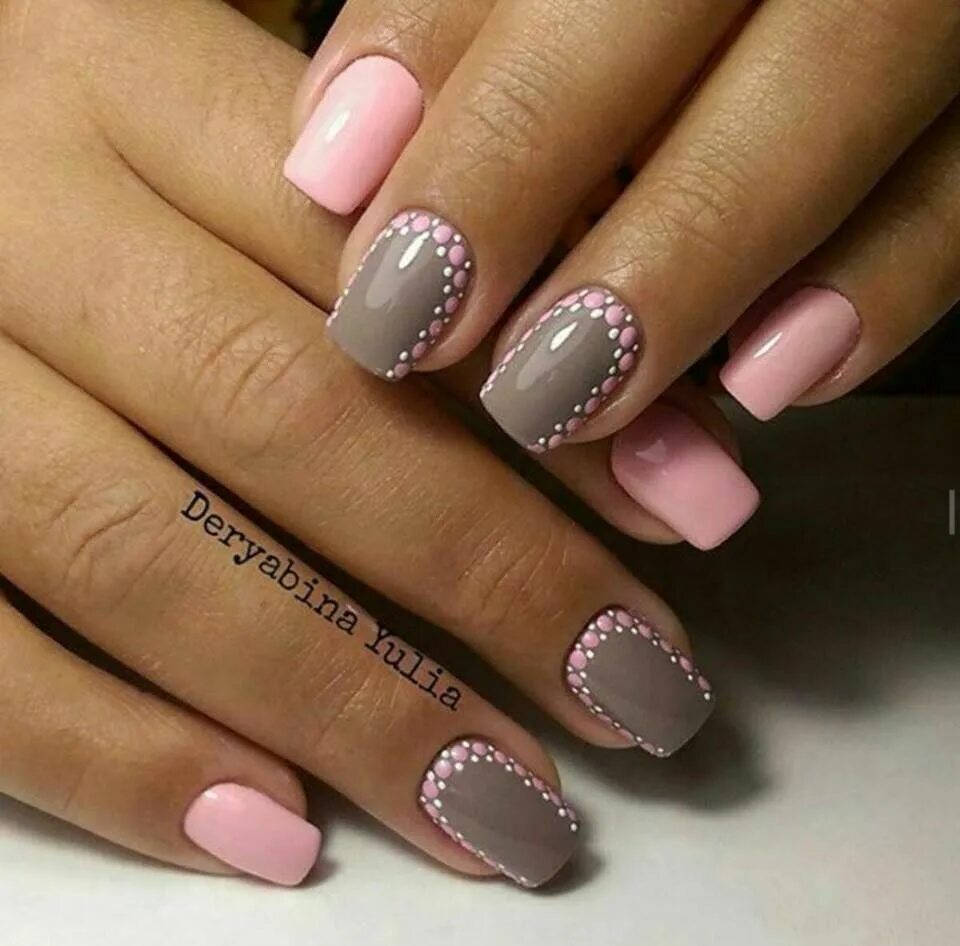 Покрытие гель лаком дизайн новинки Pudrowy róż Nails, Manicure, Nail designs