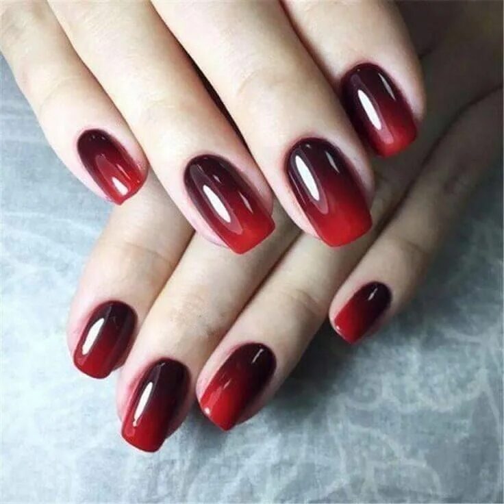 Покрытие гель лаком дизайн новинки 2024 ногтей 50 Creative Red Acrylic Nail Designs to Inspire You Unhas ombre, Unhas de gel, U