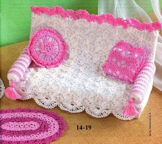 Покрывала для кукол вязание крючком со схемами Miniatures et leurs grilles gratuites ! - Fleurs et Applications au Crochet Croc