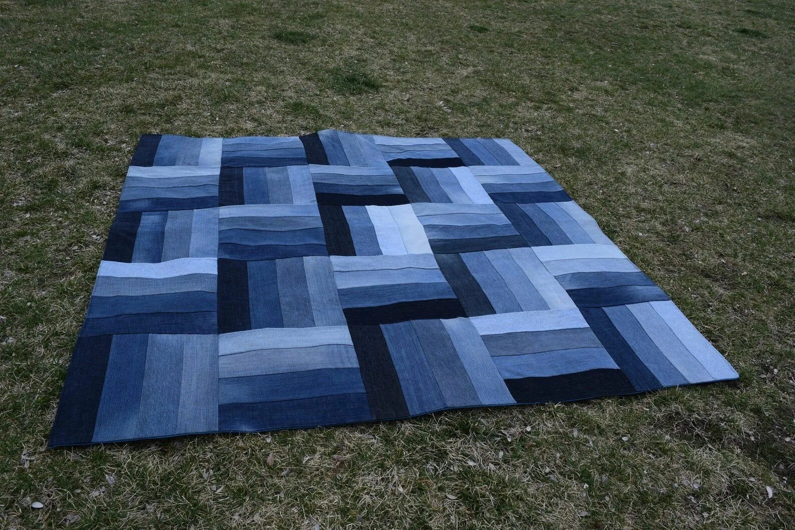 Покрывало из джинса фото Manta de picnic impermeable, manta de picnic, denim, tapa de edredón, tapa de pa