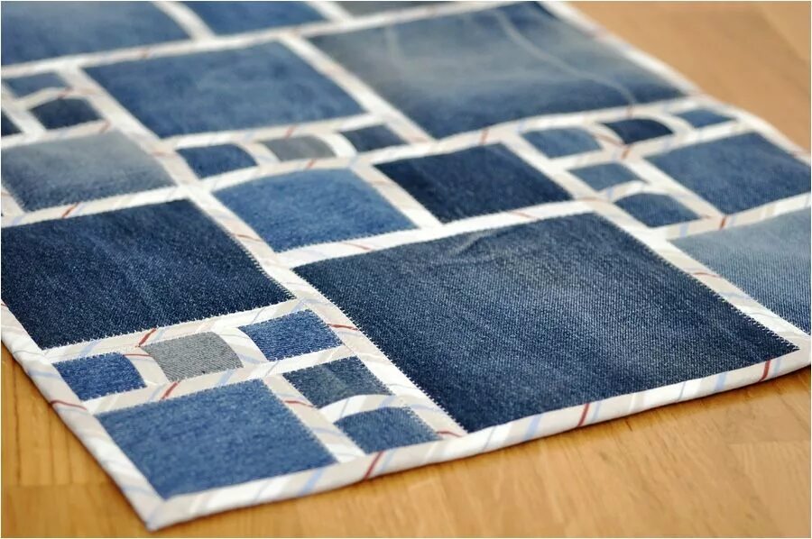 Покрывало из джинсов фото elena_n Denim rug Джинсовый коврик Denim quilt patterns, Denim quilt, Upcycle pr