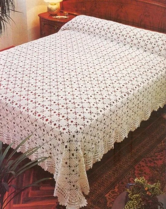 Покрывало крючком фото схемы Gráfico 1 Gráfico 2 Crochet bedspread pattern, Crochet bedspread, Crochet tablec