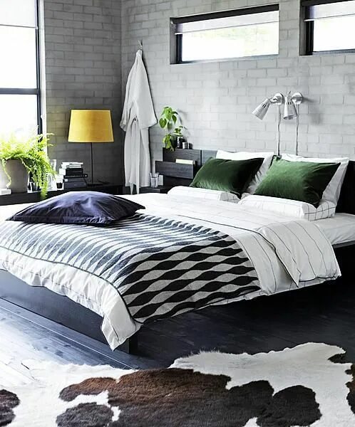 Покрывало на кровать в стиле лофт Slaapkamerinspiratie Bedroom furniture beds, Home bedroom, Ikea bedroom