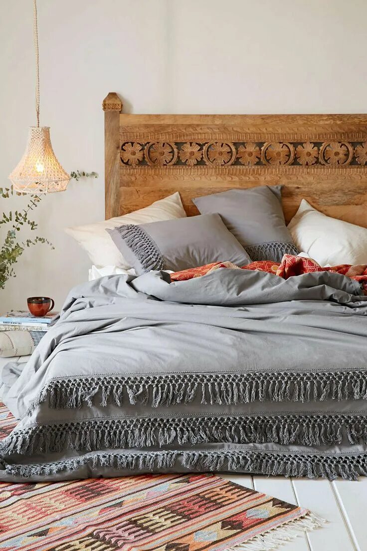 Покрывало на кровать в стиле лофт Magical Thinking Net Tassel Duvet Cover - Urban Outfitters Decoración de unas, D