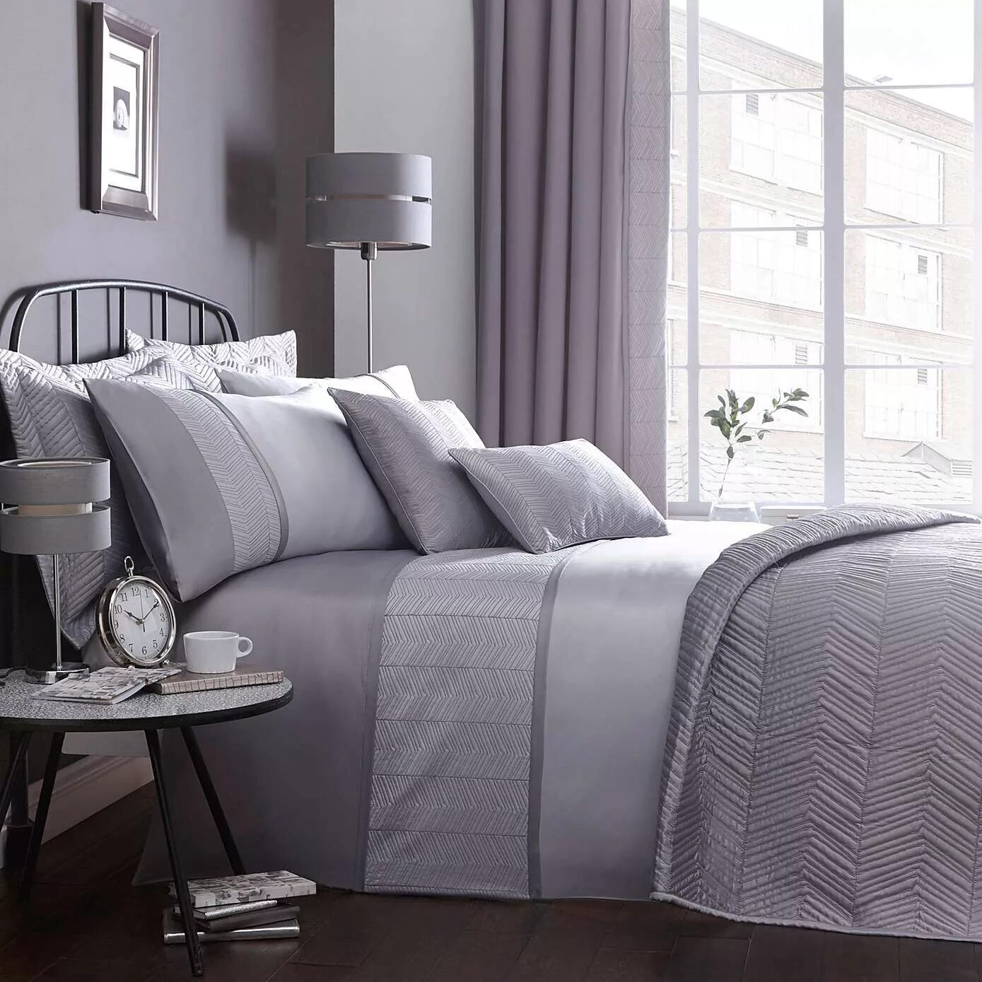 Покрывало на серую кровать интерьер Grey Owen Bedspread Bed linens luxury, Home decor bedroom, Bedroom design