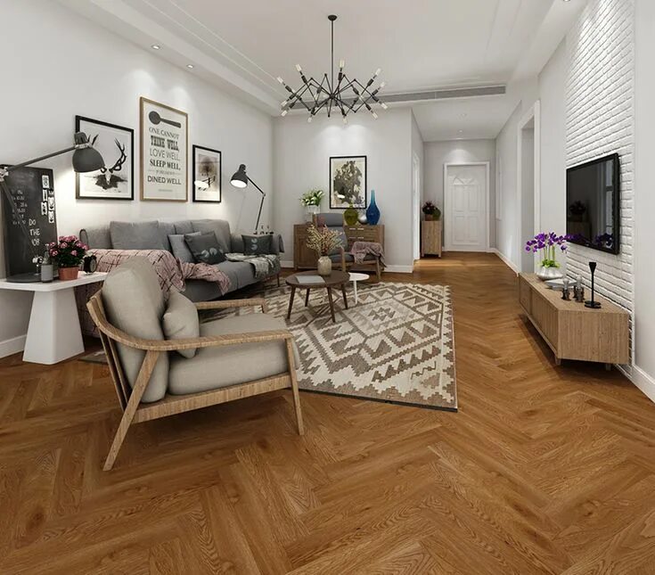 Пол елочка в современном интерьере Authentic herringbone laminate flooring Laminates Finfloor Herringbone laminate 