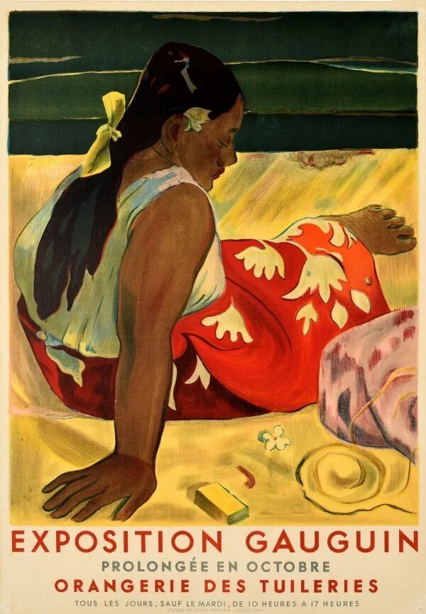 Поль гоген картины самые известные фото Exposition Gauguin Tahitian Woman France / 1950s / Advertising Posters / Paul Ga