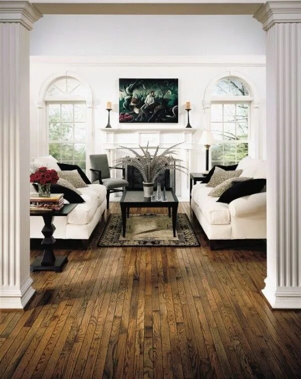 Пол и стиль интерьера 35+ Gorgeous Living Room Ideas with Dark Hardwood Floors Living room furniture a