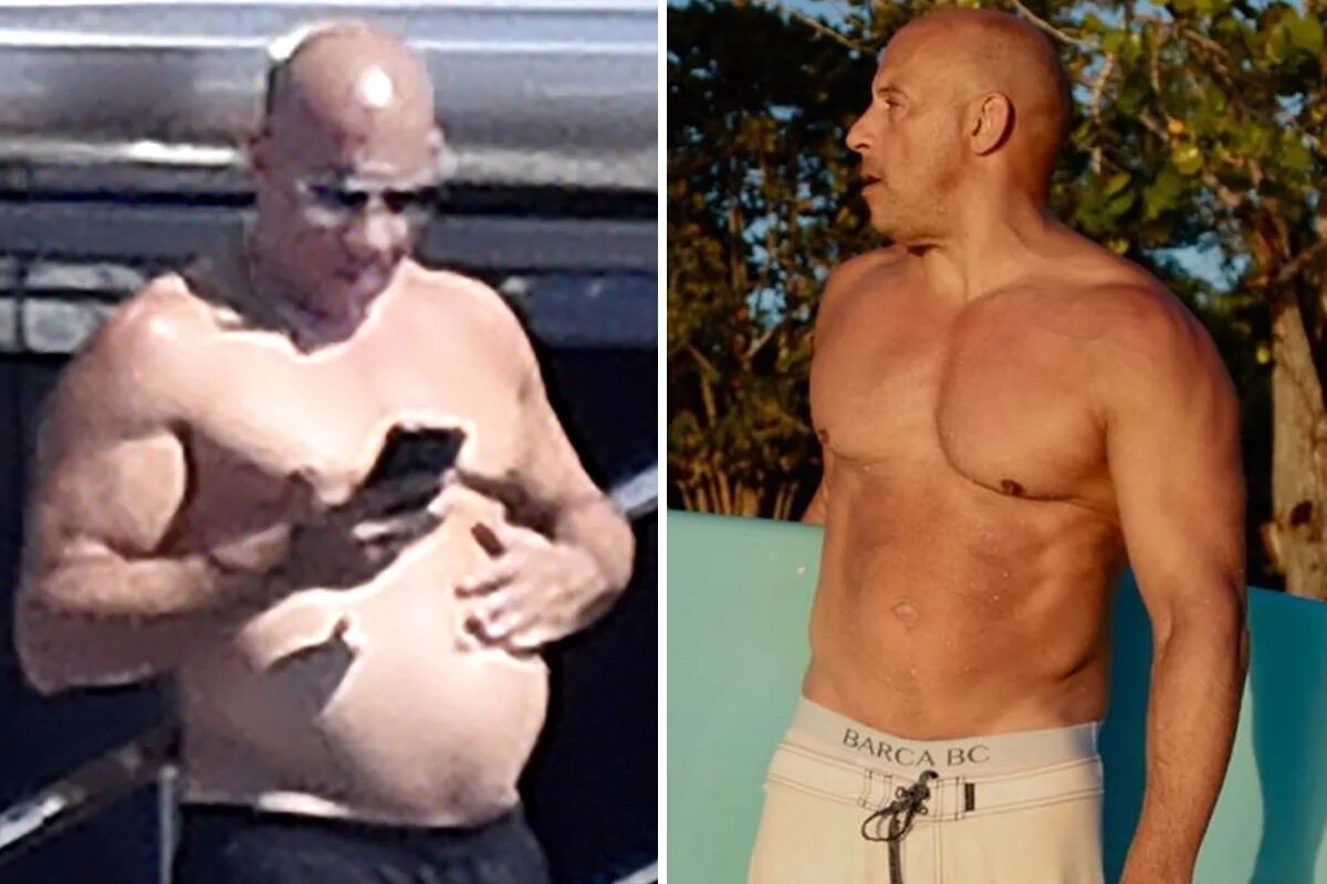 Пол и вин дизель фото Vin Diesel looks unrecognizable in new shirtless photos as the actor rubs his be