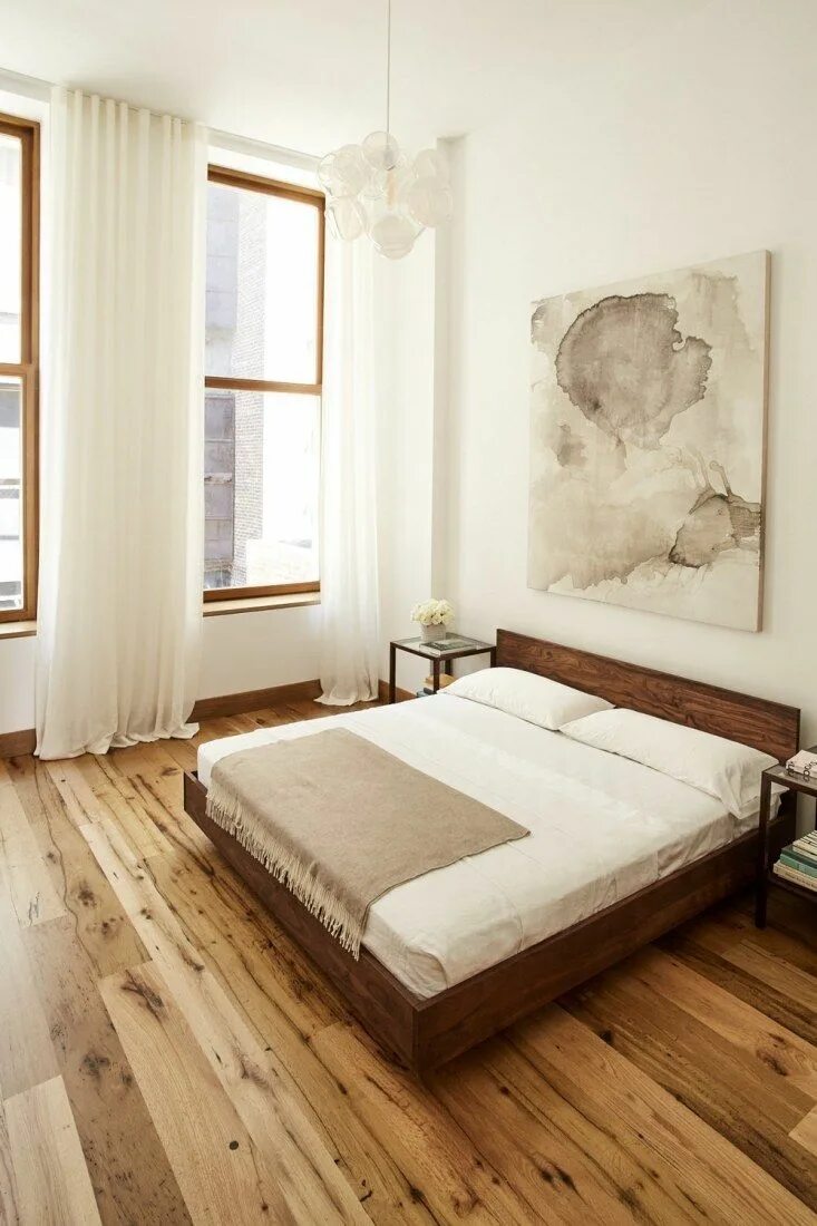 Пол интерьер спальни Pin on maison - chambre Modern wood bed, Bedroom flooring, Wood floor design