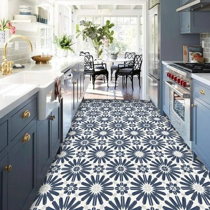 Пол на кухне дизайн 2024 Quadrostyle Tile Stickers Tiles for Kitchen/bathroom Back Splash Anti-skid Lamin