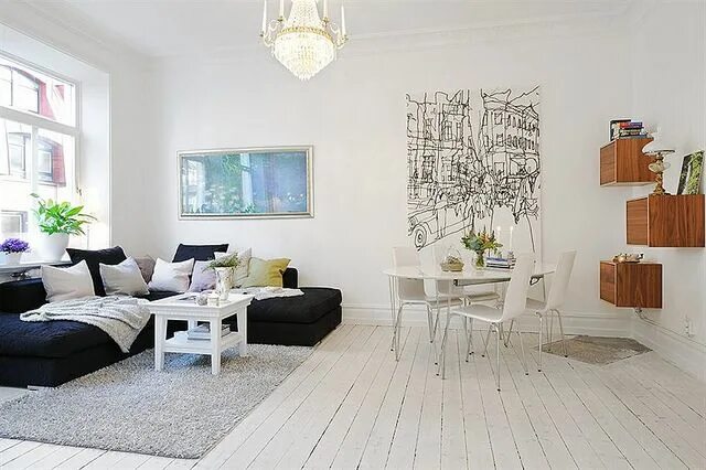 Пол на стене в интерьере фото Untitled Swedish interior design, Scandinavian interior design, White floors liv