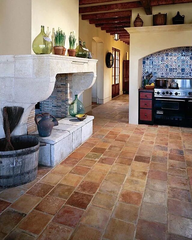 Пол плитка деревянный дом фото Стиль прованс (Provence style). Kitchen flooring, French oak flooring, Cool kitc