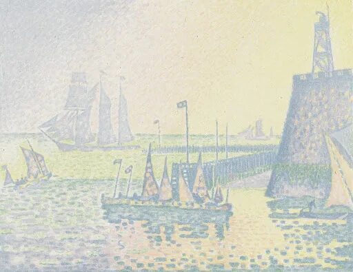 Поль синьяк фото Paul Signac - Evening (The Jetty of Vlissingen) (Abend (La jetée de Flessingue))