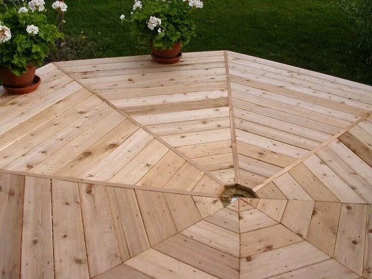 Пол в беседке своими руками An Amazing Octagonal Deck - Your Projects@OBN Deck designs backyard, Building a 