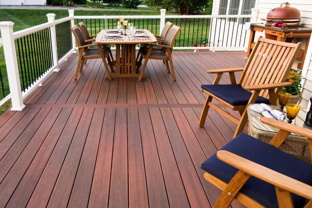 Пол в беседке варианты покрытия The Hidden Costs of Wood Decking Building a deck, Diy deck, Building a pergola