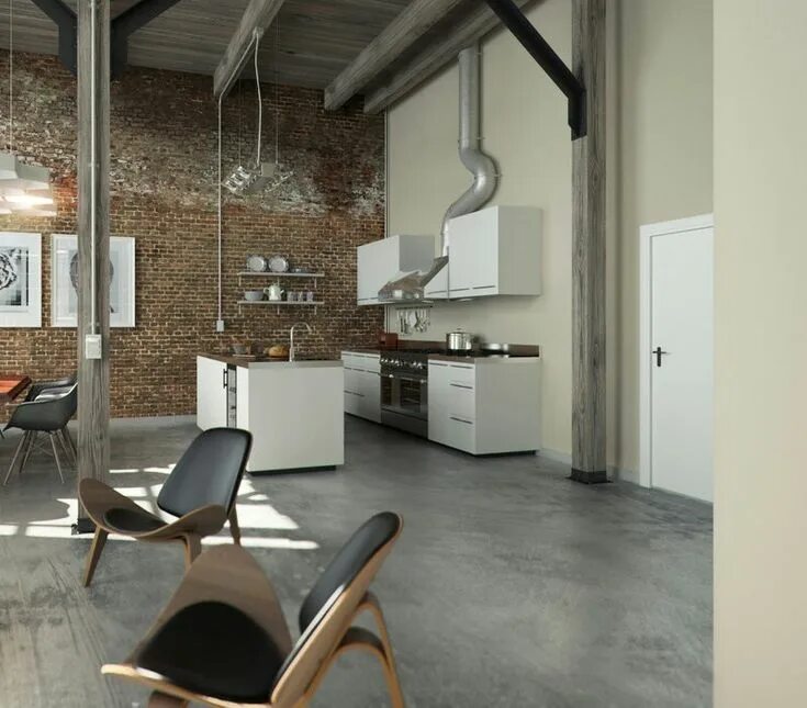 Пол в квартире в стиле лофт Pin de Carlos CA en Office design Suelos cocina, Loft diseño, Diseño industrial