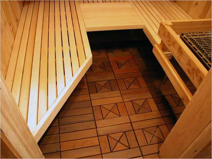 Пол в парилке бани лучший вариант Wood sauna, Tiles, Flooring