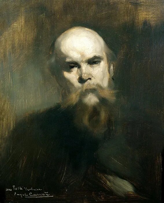 Поль верлен фото Portrait Of Paul Verlaine 1844-96 1890 Oil On Canvas Tapestry by Eugene Carriere