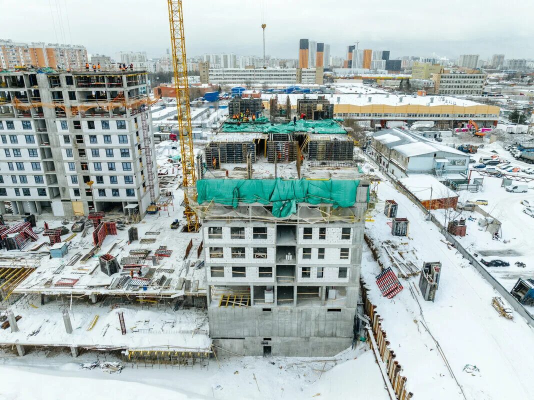 Полар москва жилой комплекс полар 1.3 фото ЖК Полар - Ход строительства - 2 марта ЖК Полар Дзен