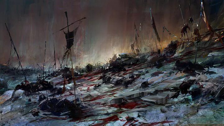 Поле битвы фото Concept art by Richard Anderson Fantasy landscape, Concept art, Dark fantasy art