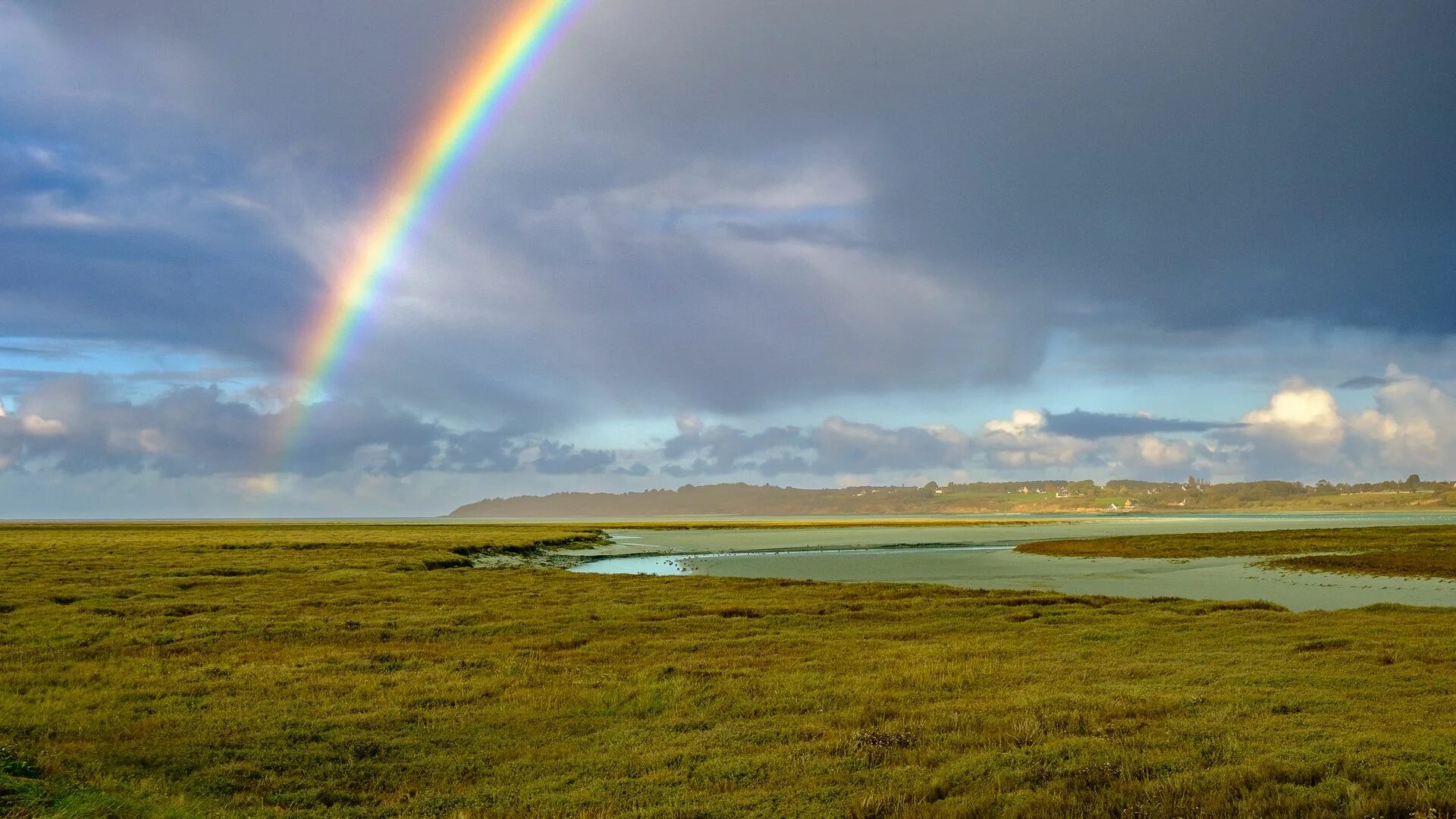 Поле радуга фото Download wallpaper 1920x1080 rainbow, field, summer, nature, landscape full hd, 