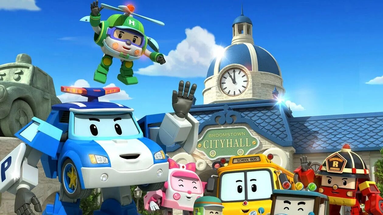 Поле робокар фото Route de nuit - Robocar Poli : la sécurité routière expliquée aux petits