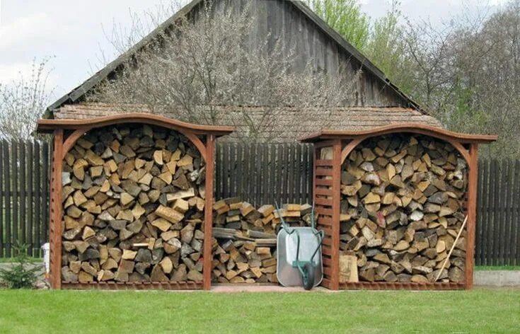 Поленница своими руками на даче Outdoor Firewood Storage Ideas: 30 Best Shed and Bin Designs Haus bauen, Haus, G