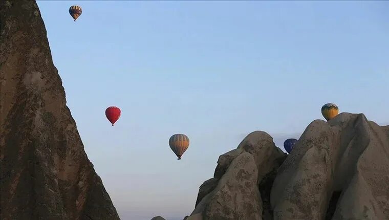 Полет на шаре невшехир невшехир меркез фото Nisanda 30 binden fazla turist Kapadokya'da balon turuna katıldı!