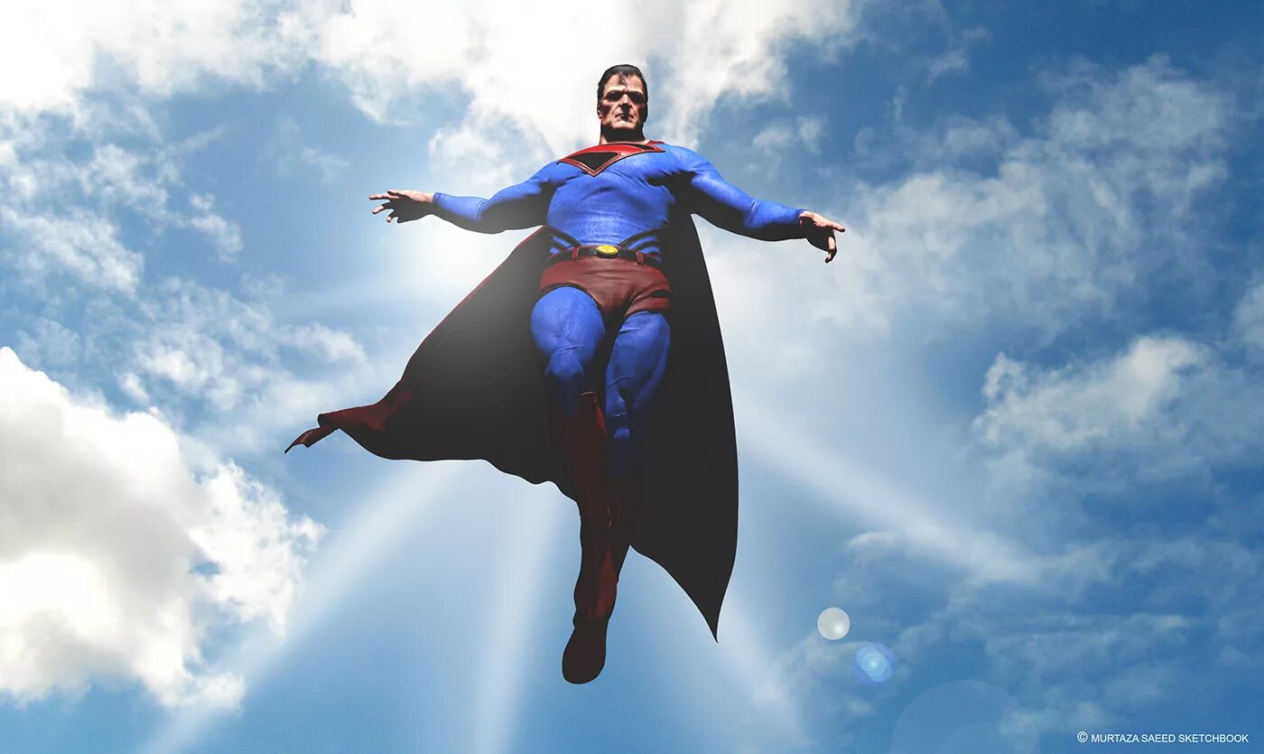 Полет супермена фото Superman :: Behance