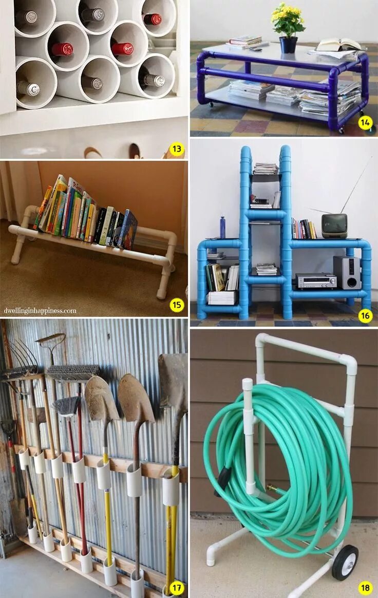 Полезные самоделки для дома своими руками DIY: 24 ideias para decorar e organizar a casa usando canos de PVC - Casinha Arr